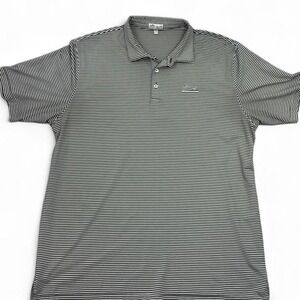Peter Millar Summer Comfort Polo XXL BlackWhite Stripe‎ RSM Classic Golf 0178